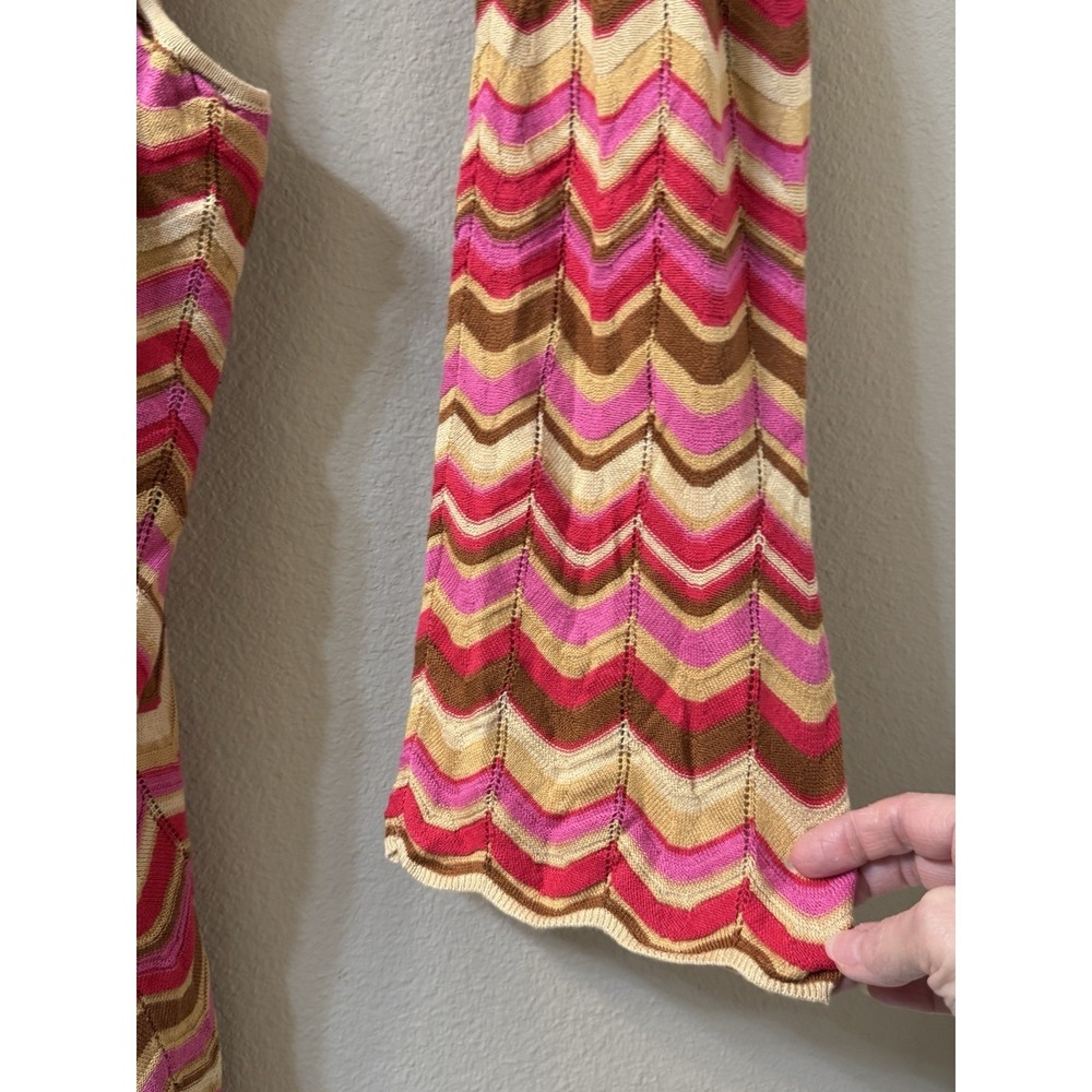 Show Me Your Mumu 'Carlo' Cut Out Horizon Stripe Knit Dress Size XL Retro NEW - Picture 4 of 16
